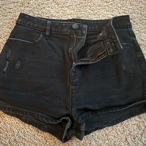 BDG black jean shorts